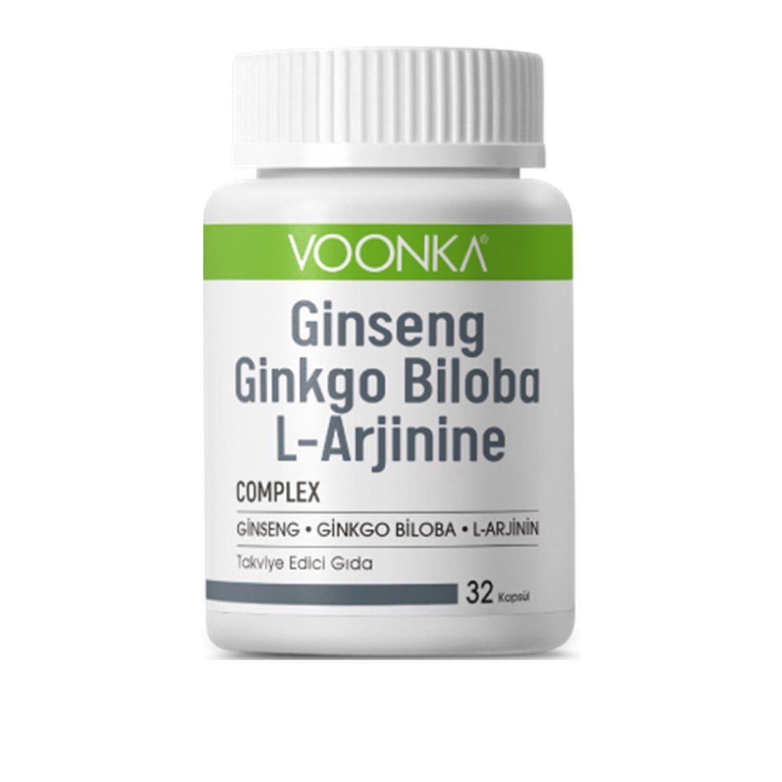 Voonka - Ginseng Ginkgo Biloba L-Arginine 32 Kapsül 8680807008304